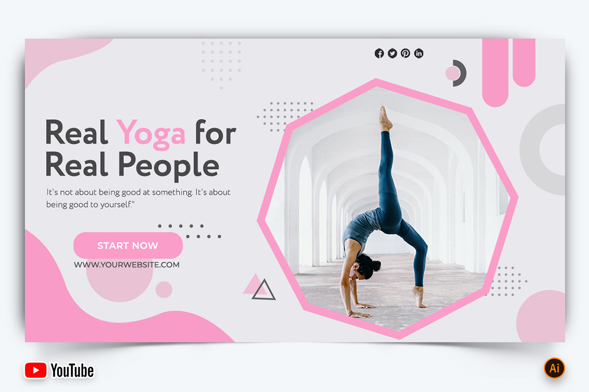 Yoga and Meditation YouTube Thumbnail Design -17