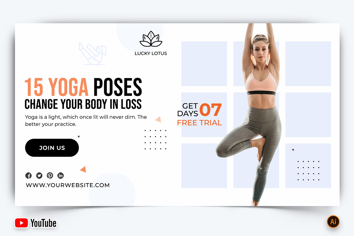 Yoga and Meditation YouTube Thumbnail Design -30