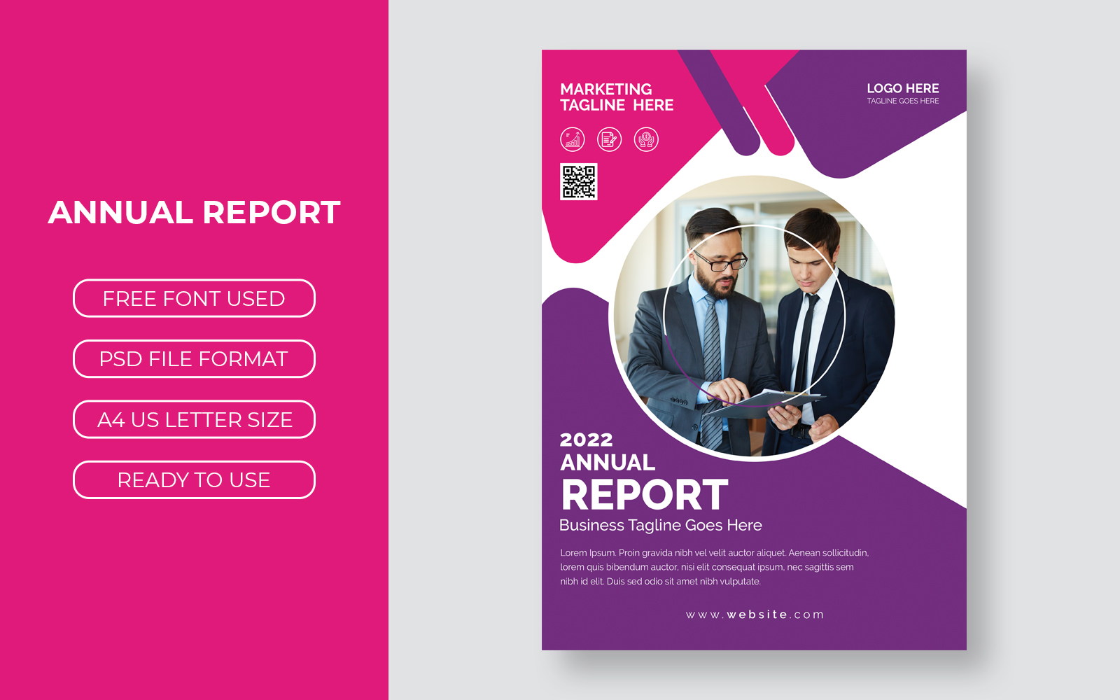 Modern Annual report Business Flyer Template Design