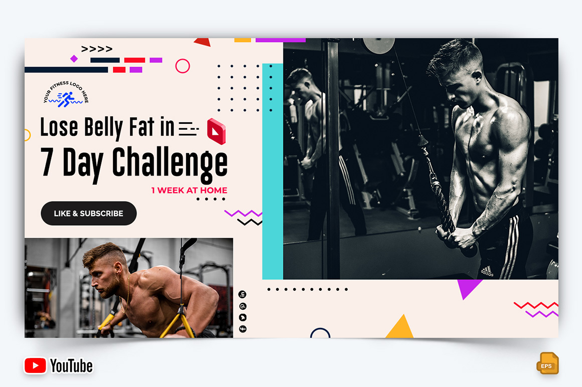 Gym and Fitness YouTube Thumbnail Design -011