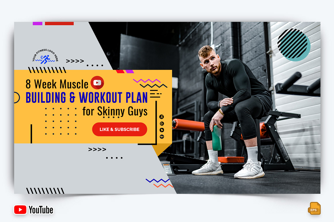 Gym and Fitness YouTube Thumbnail Design -016