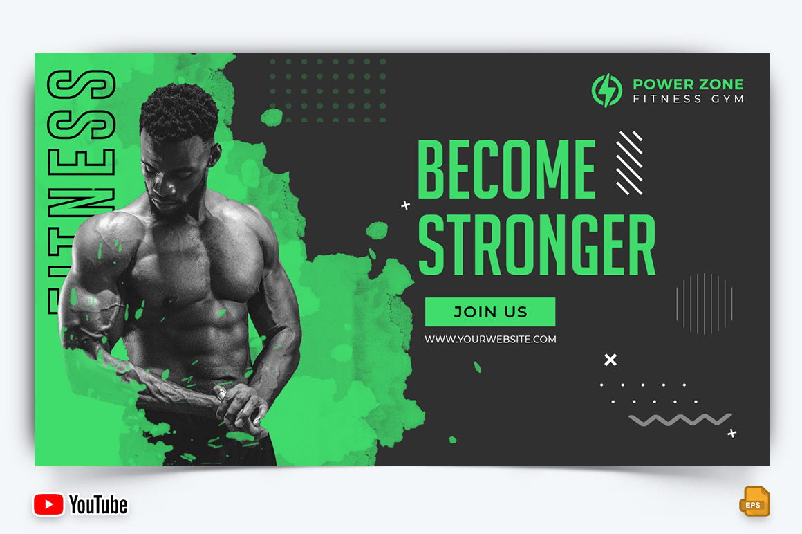 Gym and Fitness YouTube Thumbnail Design -024