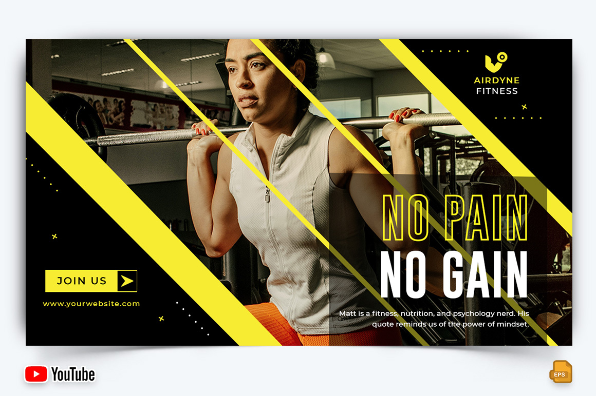 Gym and Fitness YouTube Thumbnail Design -025