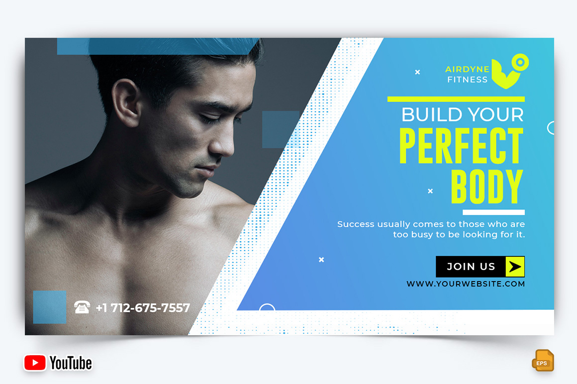 Gym and Fitness YouTube Thumbnail Design -026