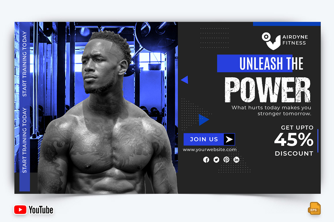 Gym and Fitness YouTube Thumbnail Design -032