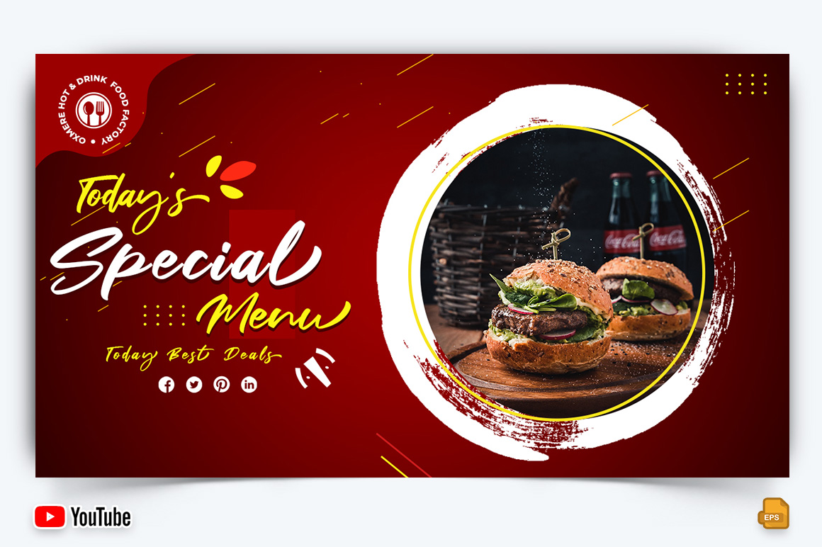 Food and Restaurant YouTube Thumbnail Design -013