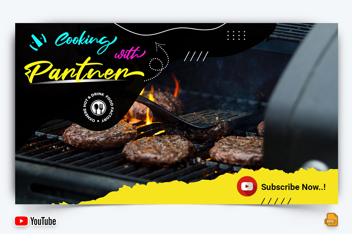 Food and Restaurant YouTube Thumbnail Design -014