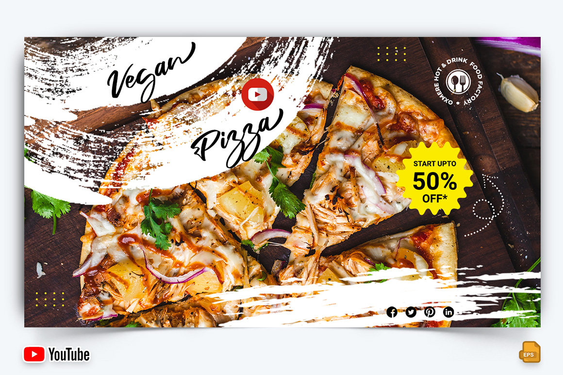 Food and Restaurant YouTube Thumbnail Design -018