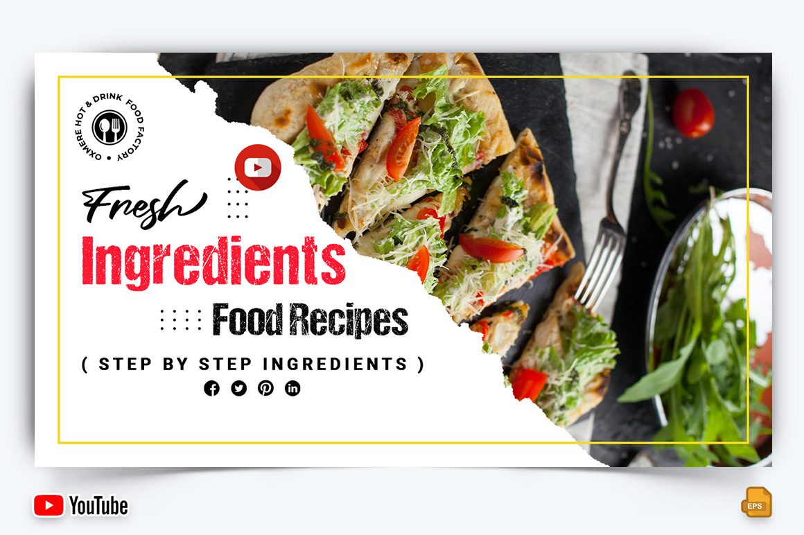 Food and Restaurant YouTube Thumbnail Design -020