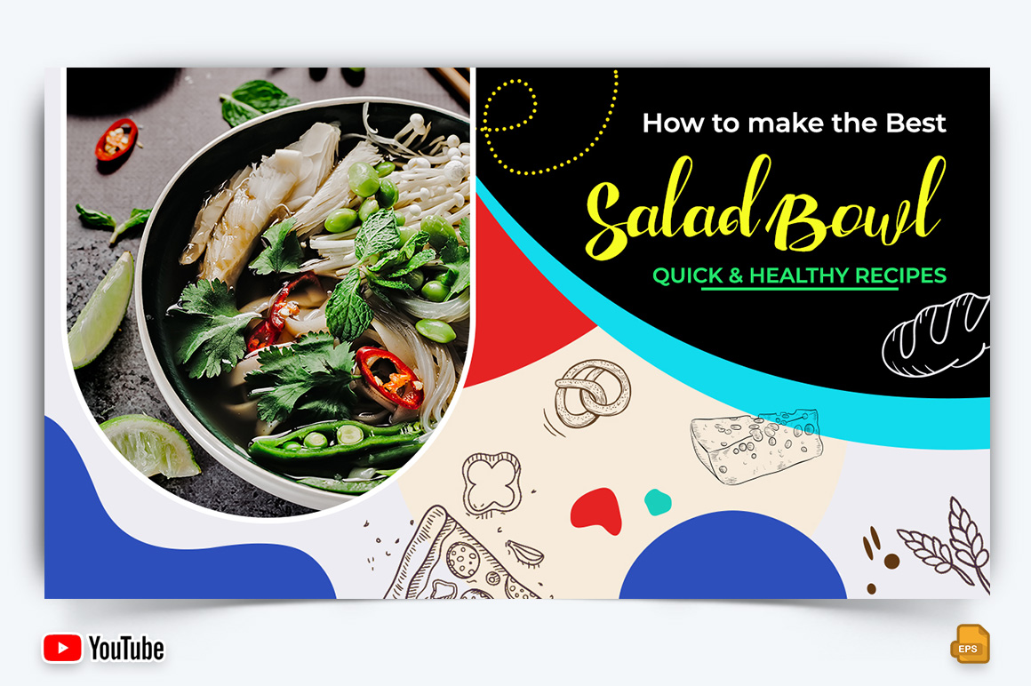 Food and Restaurant YouTube Thumbnail Design -027