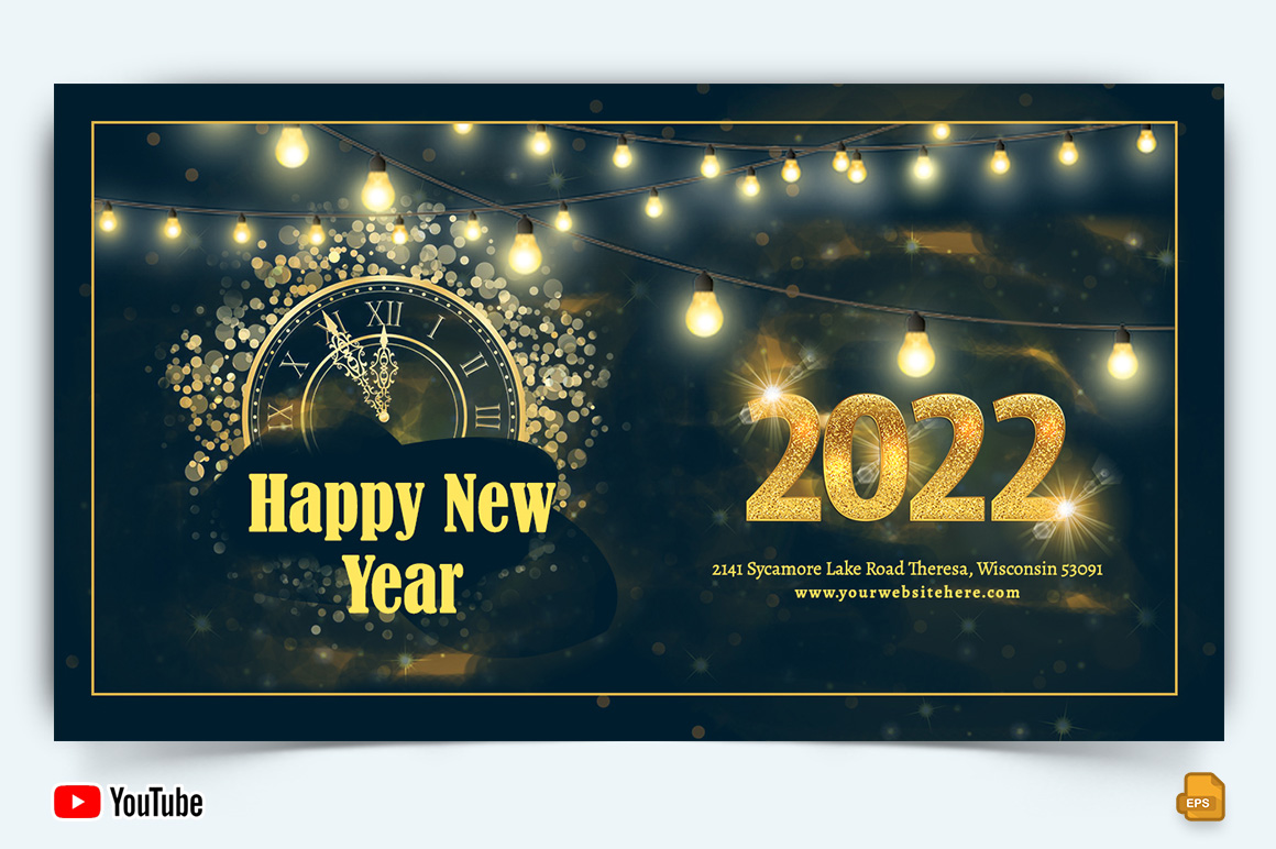 New Year Party YouTube Thumbnail Design -001