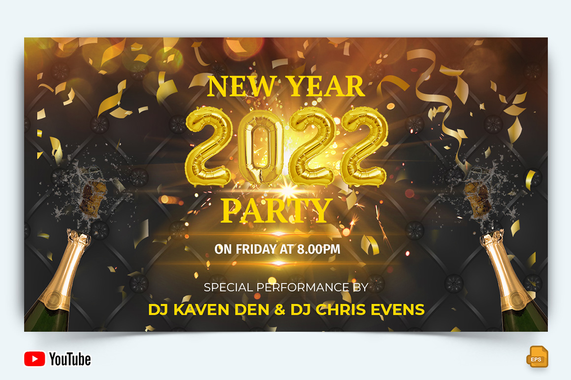 New Year Party YouTube Thumbnail Design -011