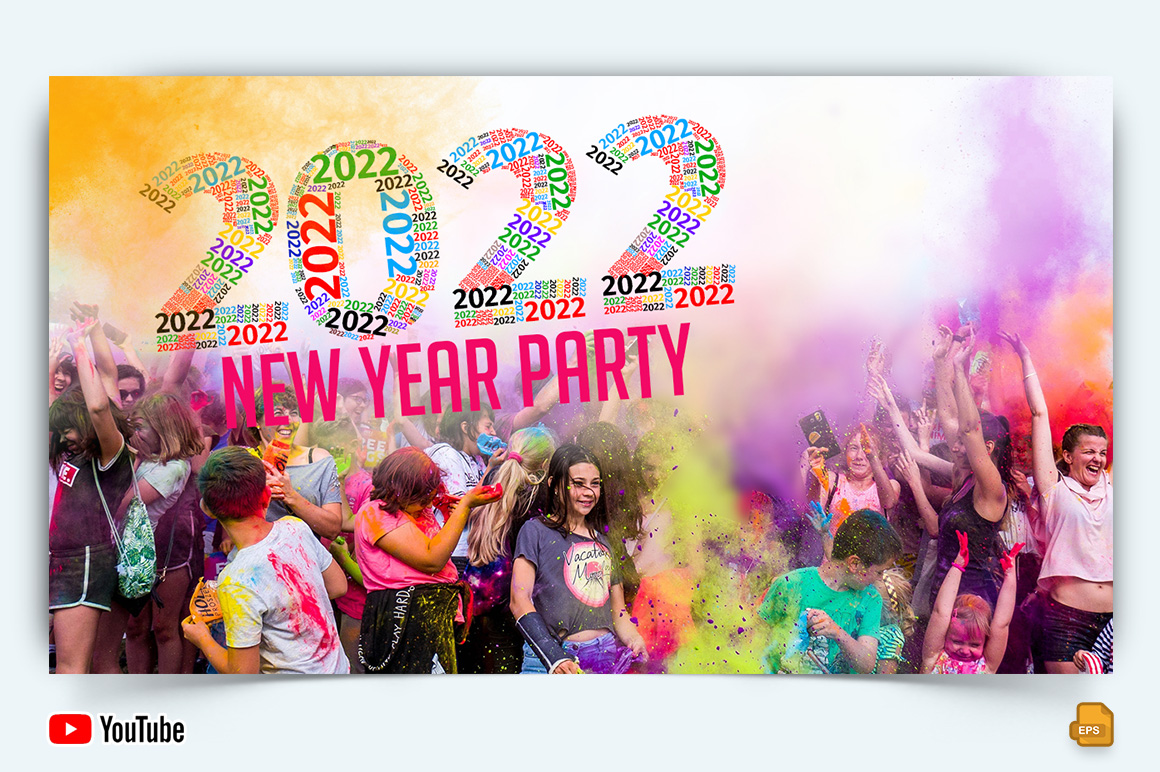 New Year Party YouTube Thumbnail Design -013