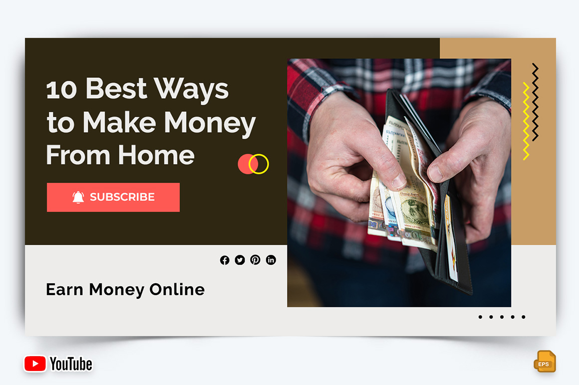 Online Money Earnings YouTube Thumbnail Design -002