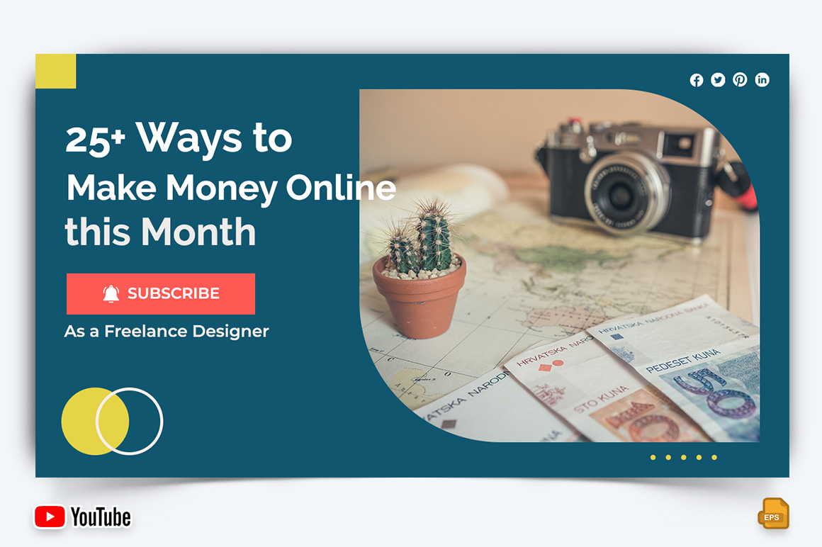 Online Money Earnings YouTube Thumbnail Design -004