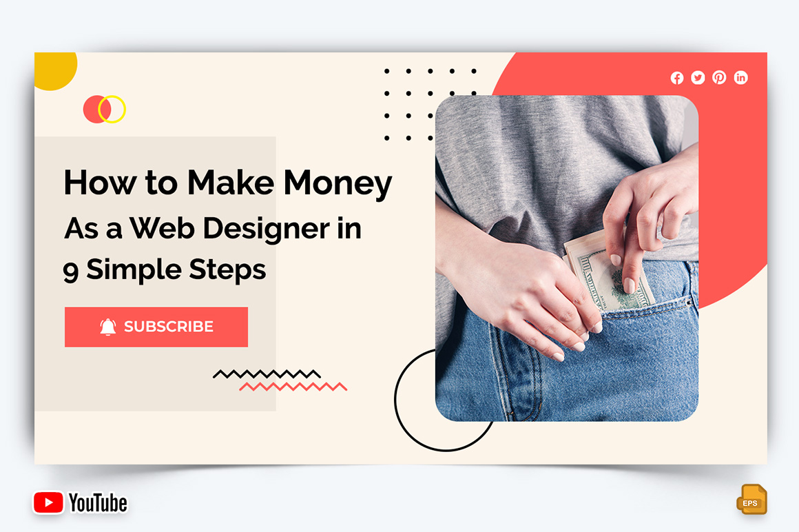 Online Money Earnings YouTube Thumbnail Design -005