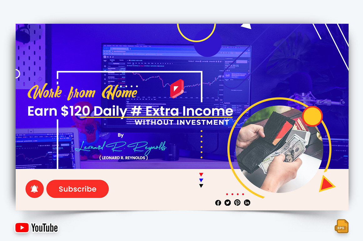 Online Money Earnings YouTube Thumbnail Design -011