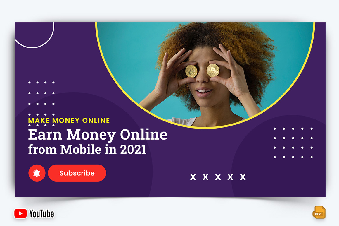 Online Money Earnings YouTube Thumbnail Design -015