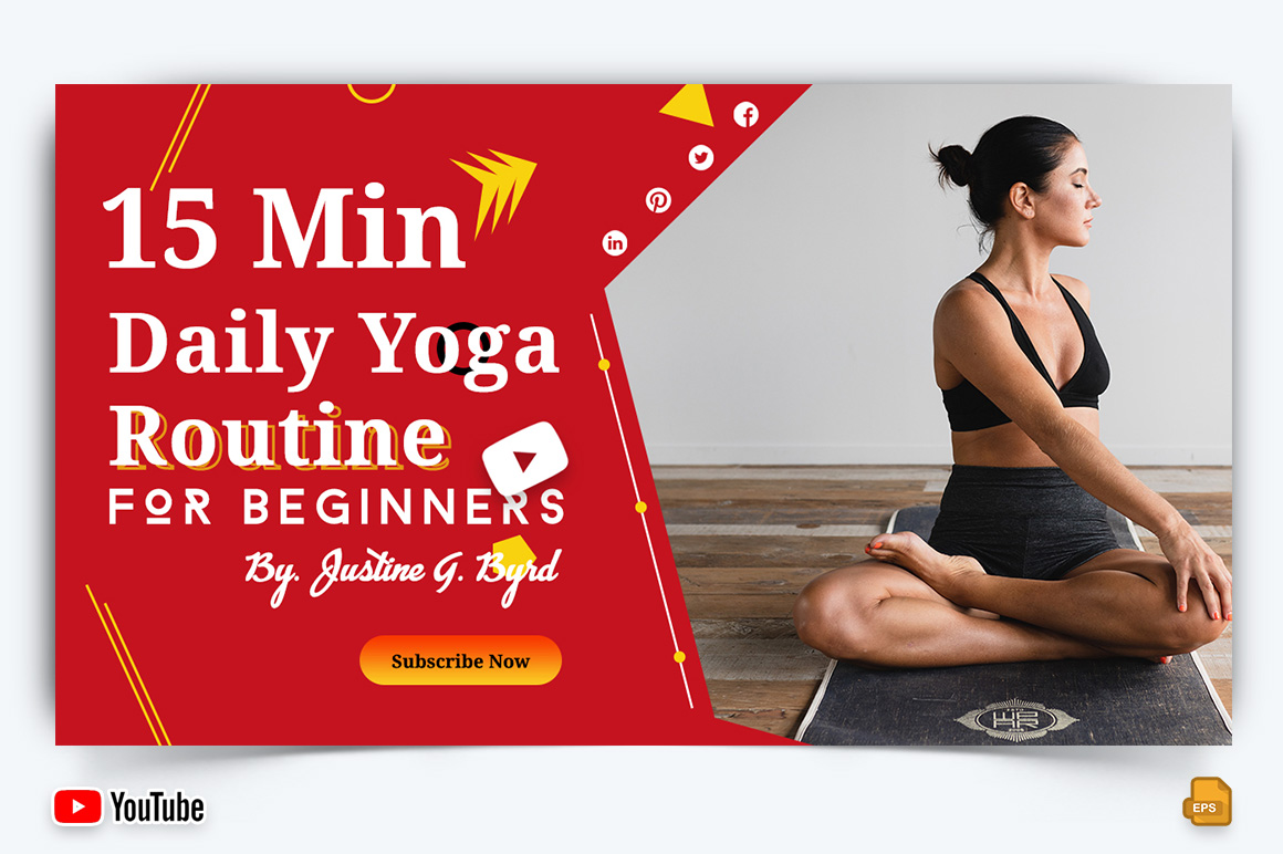 Yoga and Meditation YouTube Thumbnail Design -001