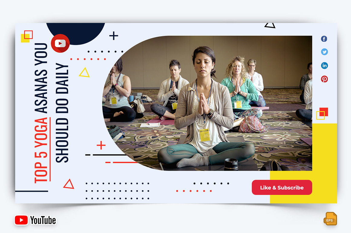 Yoga and Meditation YouTube Thumbnail Design -016