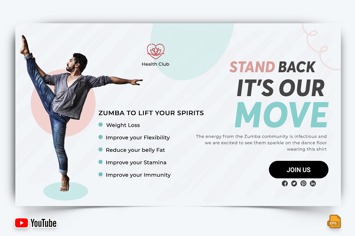 Zumba Dance YouTube Thumbnail Design -008