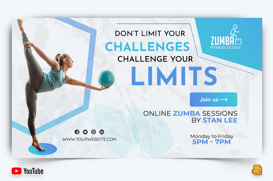 Zumba Dance YouTube Thumbnail Design -010