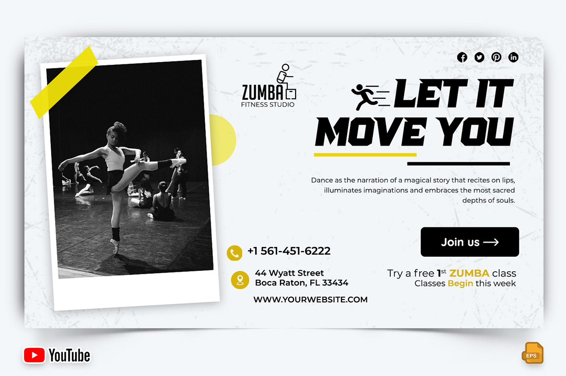 Zumba Dance YouTube Thumbnail Design -014