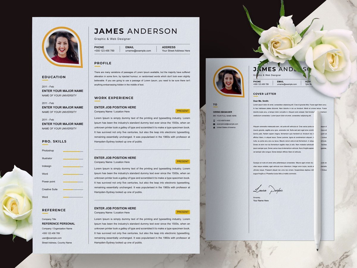 James / Resume Template CV 2022