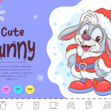 Cartoon Bunny Vectors Templates 284698