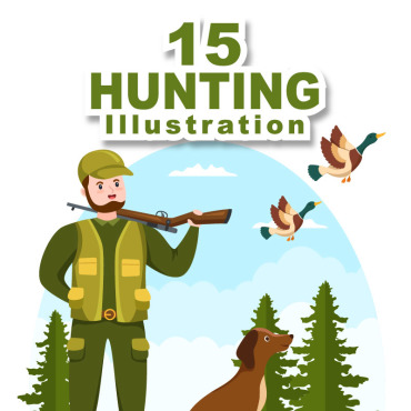Rifle Hunter Illustrations Templates 284898