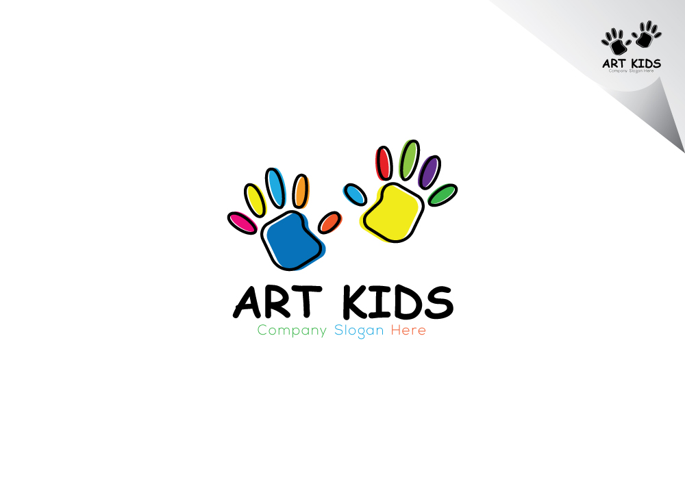 Minimal ART KIDS Logo Template