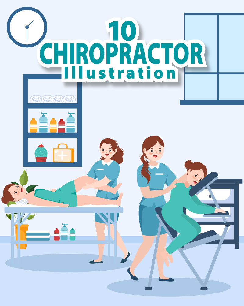 10 Chiropractor Physiotherapy Rehabilitation Illustration