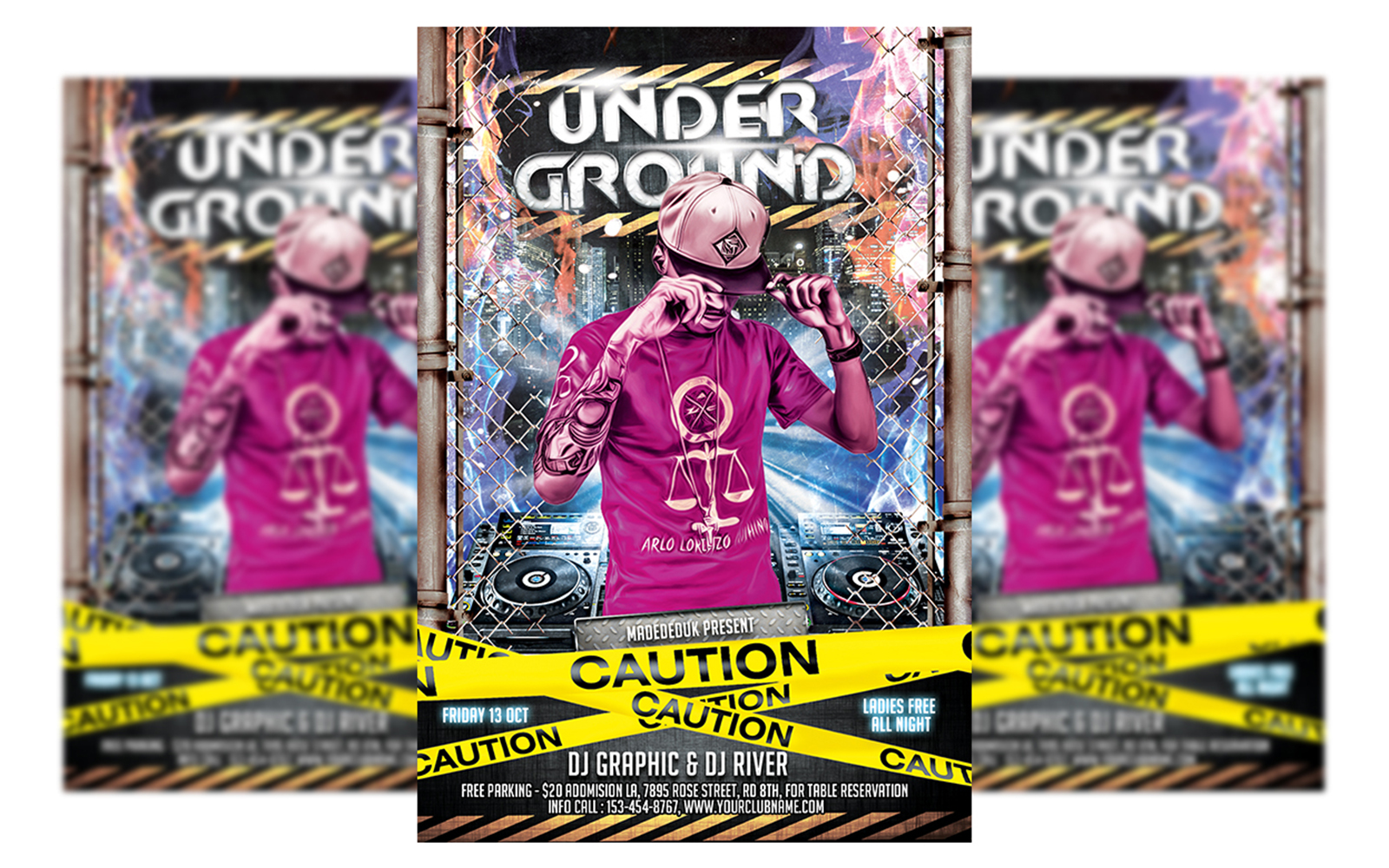 Underground Guest Dj Party Flyer