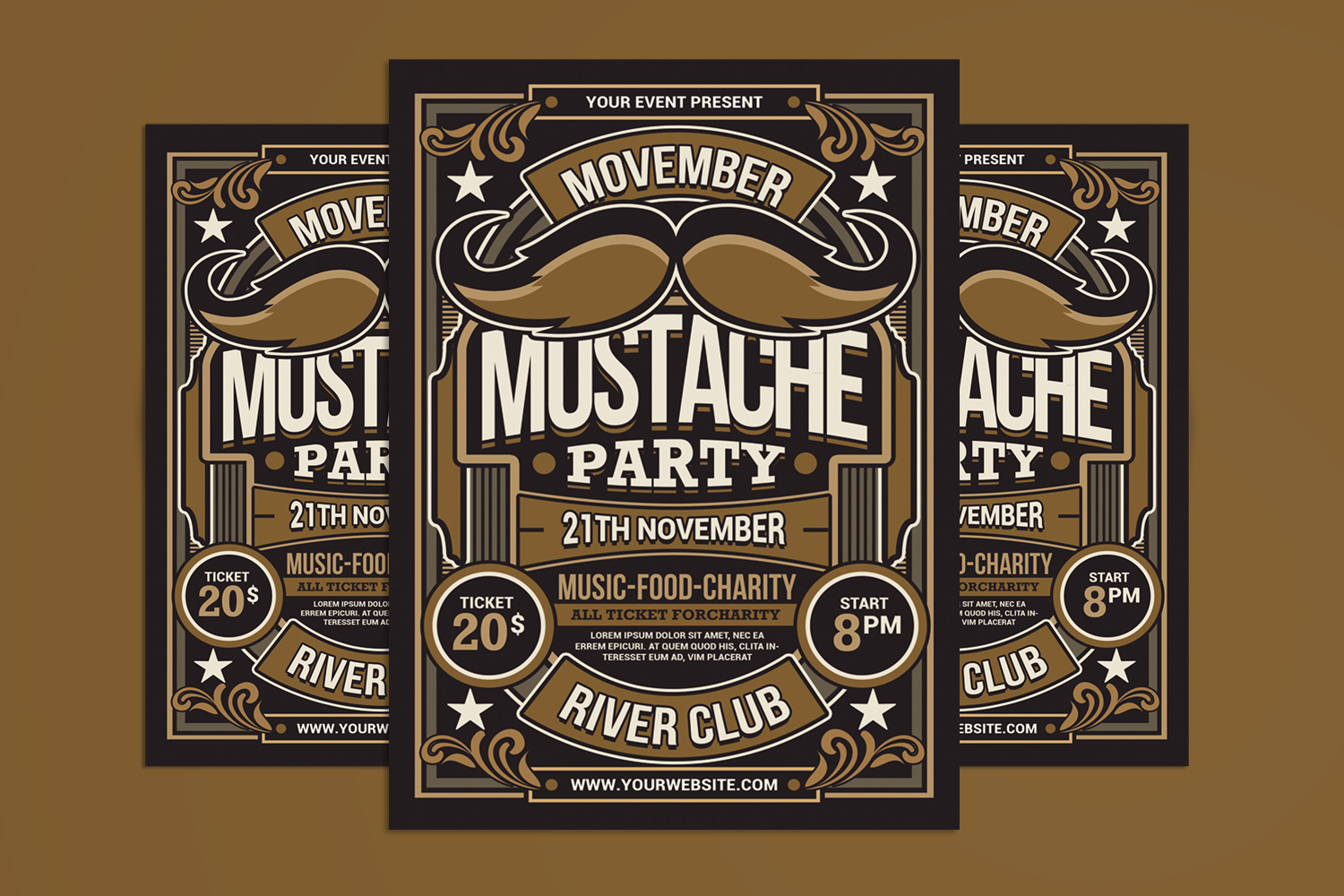 Movember Moustache Party Flyer