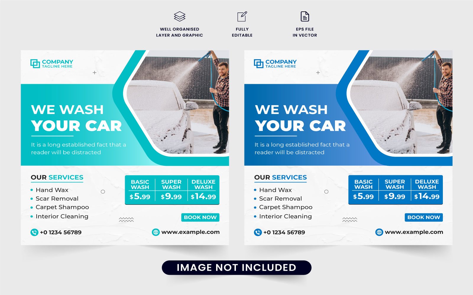 Car wash business promotion template