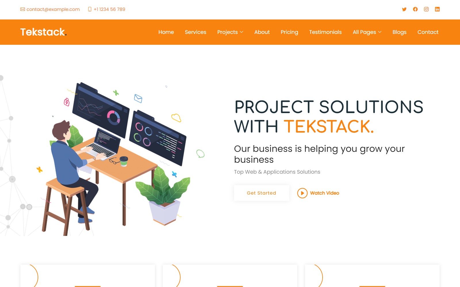 Tekstack - It Solutions, Startup & Business Services Multipurpose Responsive Website Template