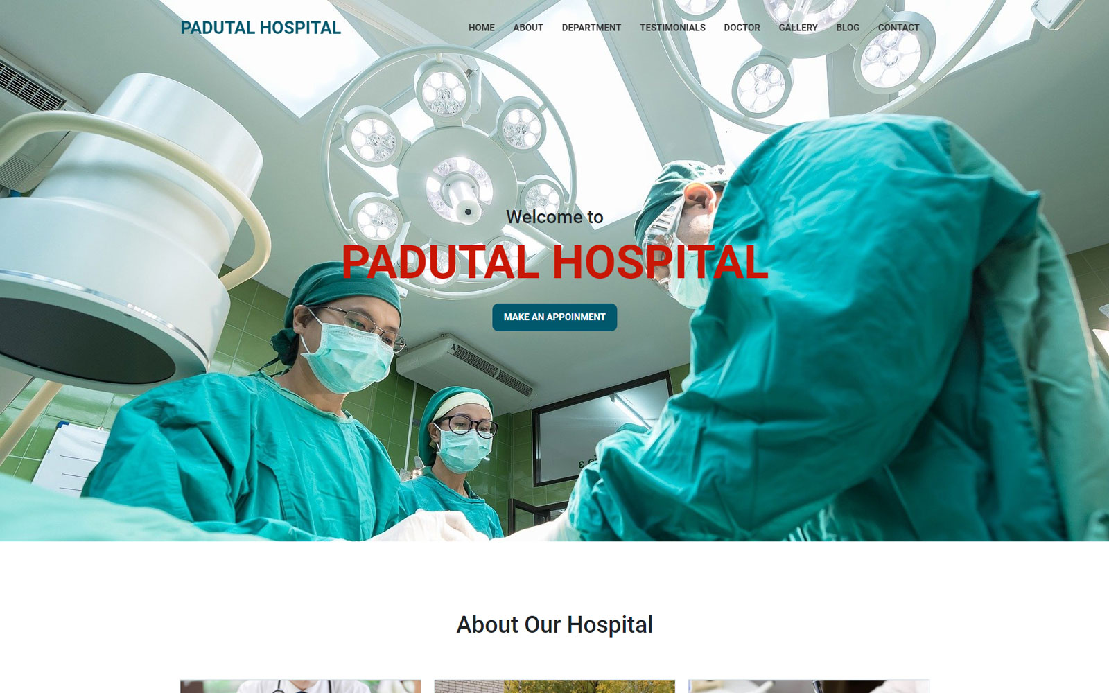 Padutal Hospital - Hospital Landing Page Template
