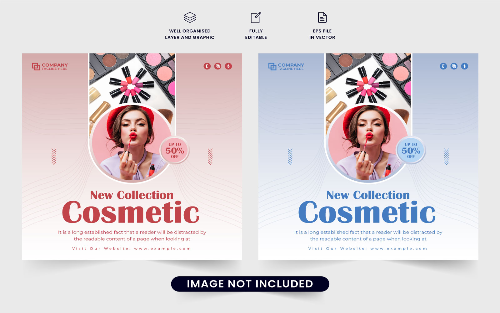 Beauty product sale template vector