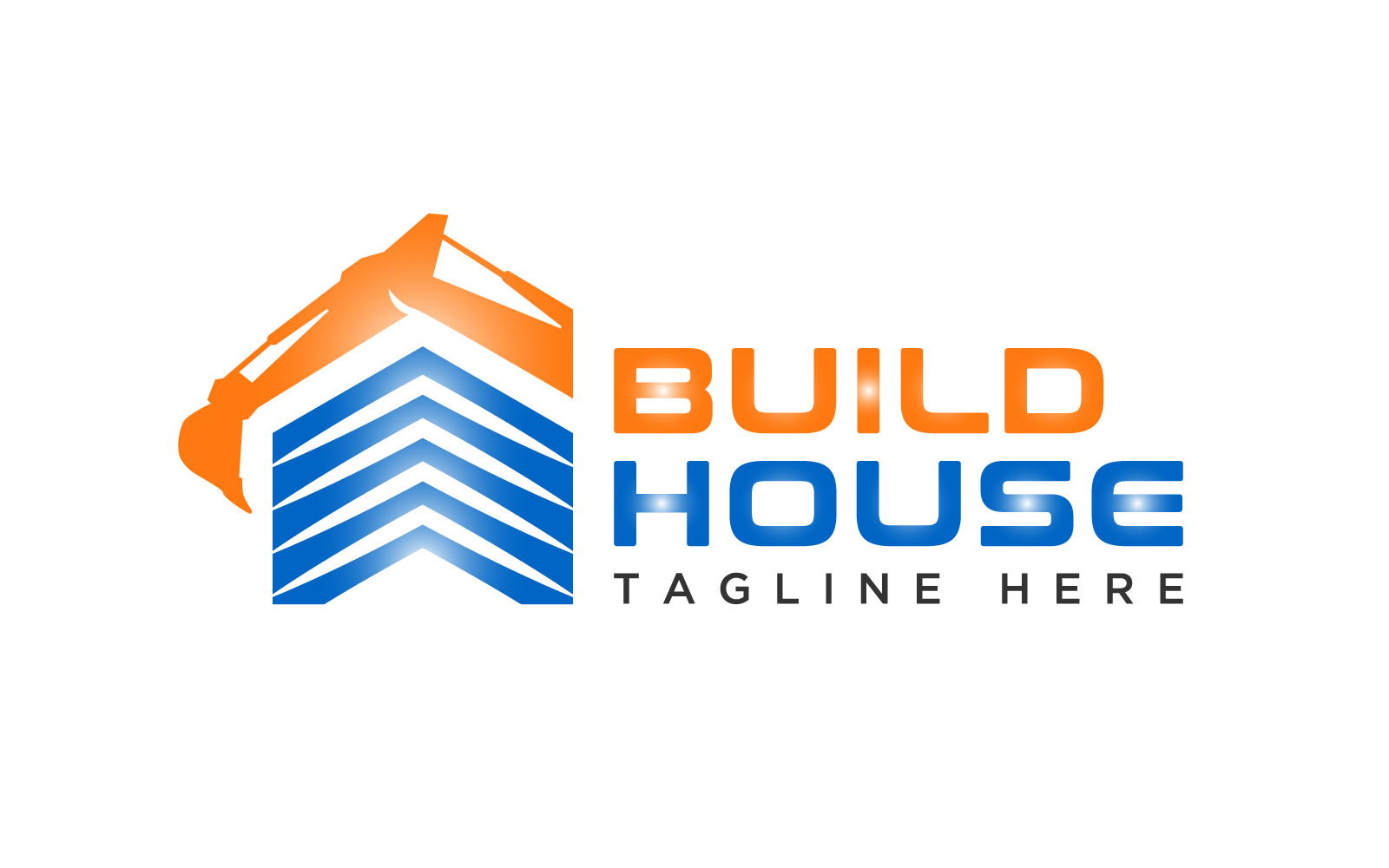 House roof construction logo Royalty Free Vector Image