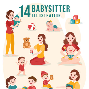 Nanny Governess Illustrations Templates 285688