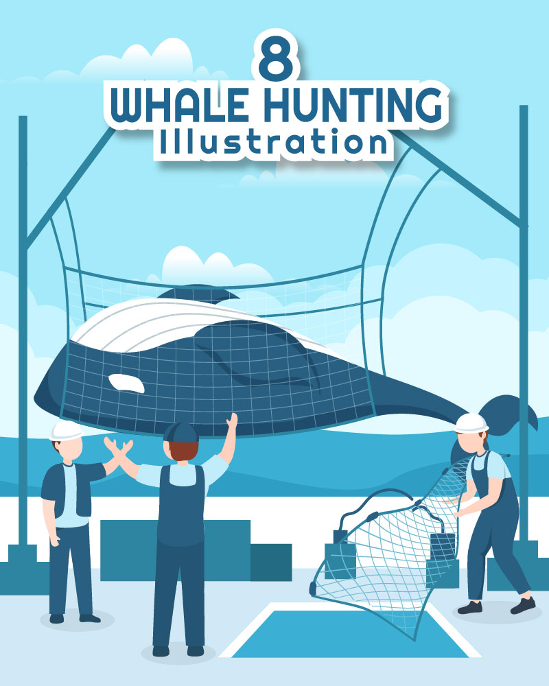 8 Whale Hunting Illustration