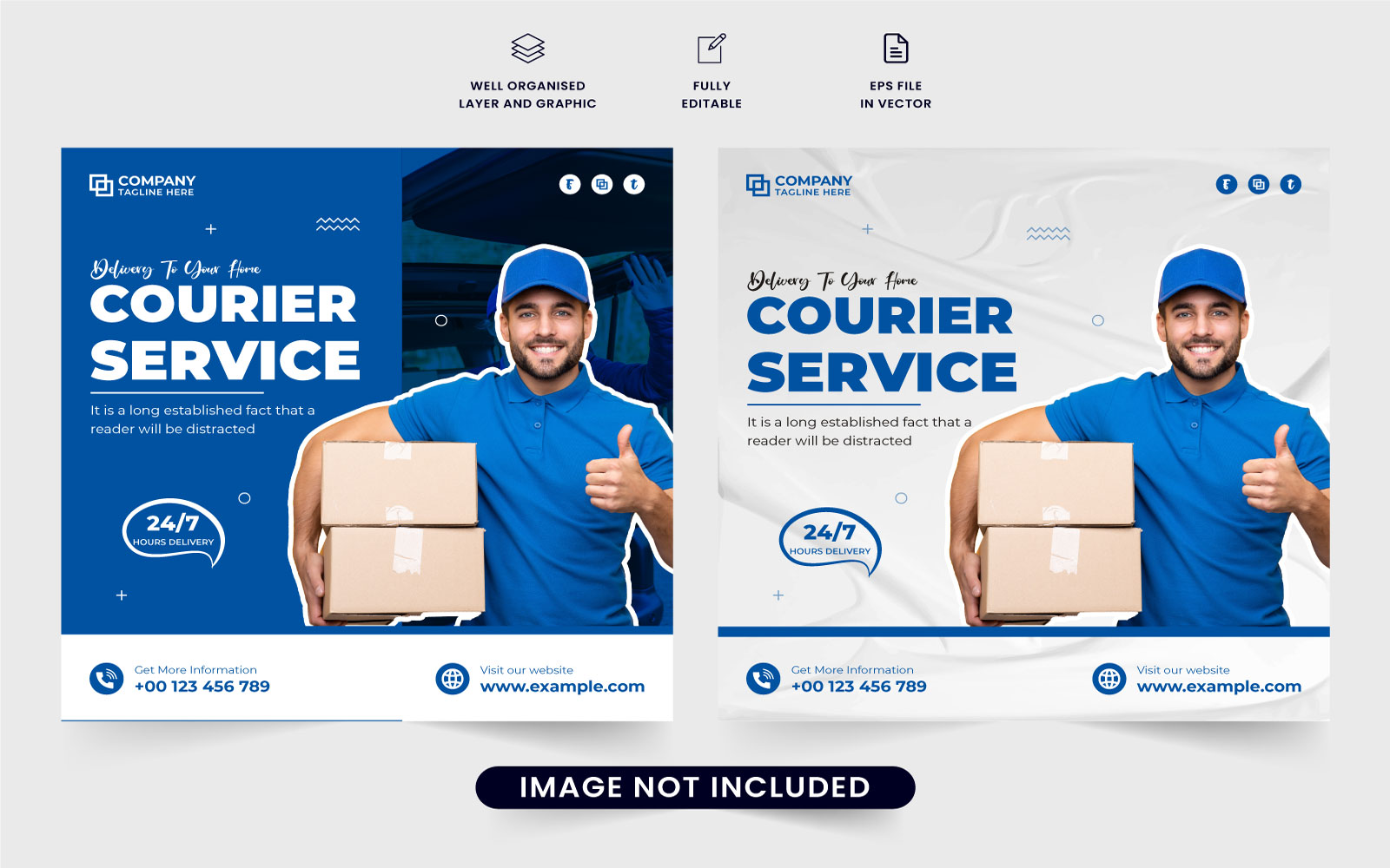 Online delivery service template vector
