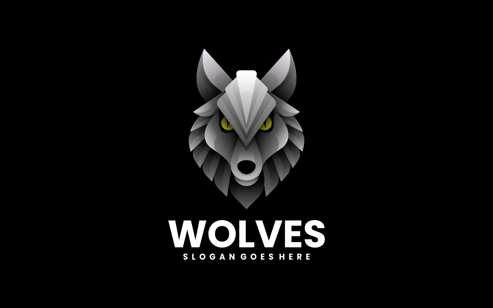 Wolf Gradient Logo Style 2