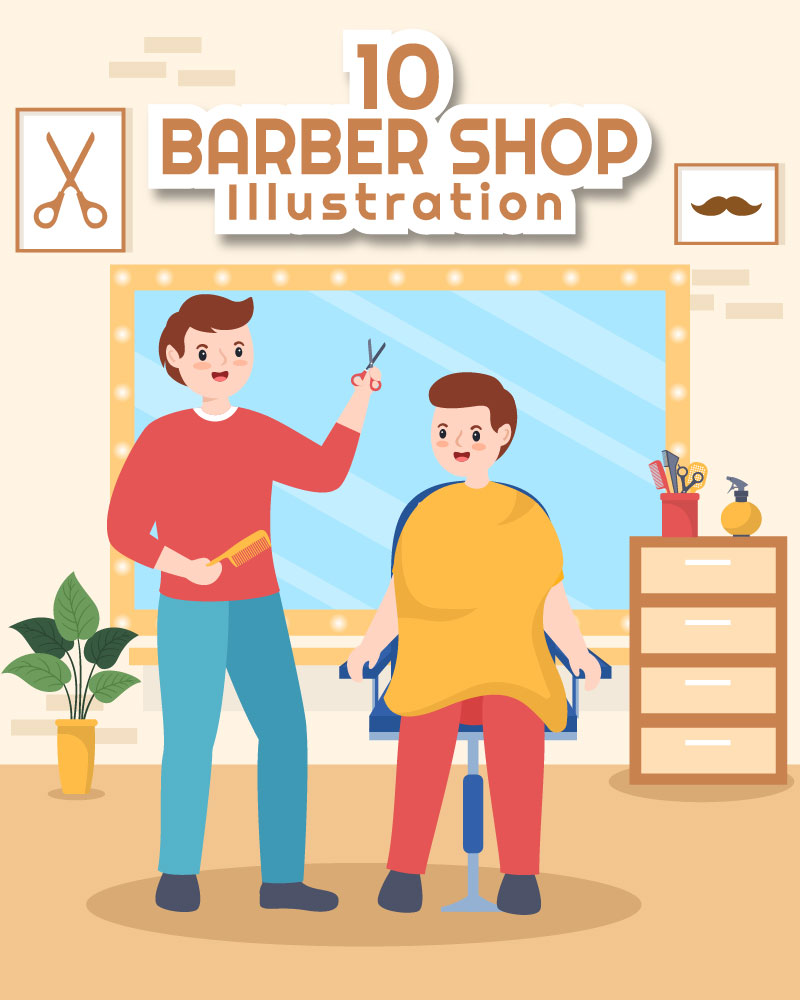 10 Barber Shop Illustration