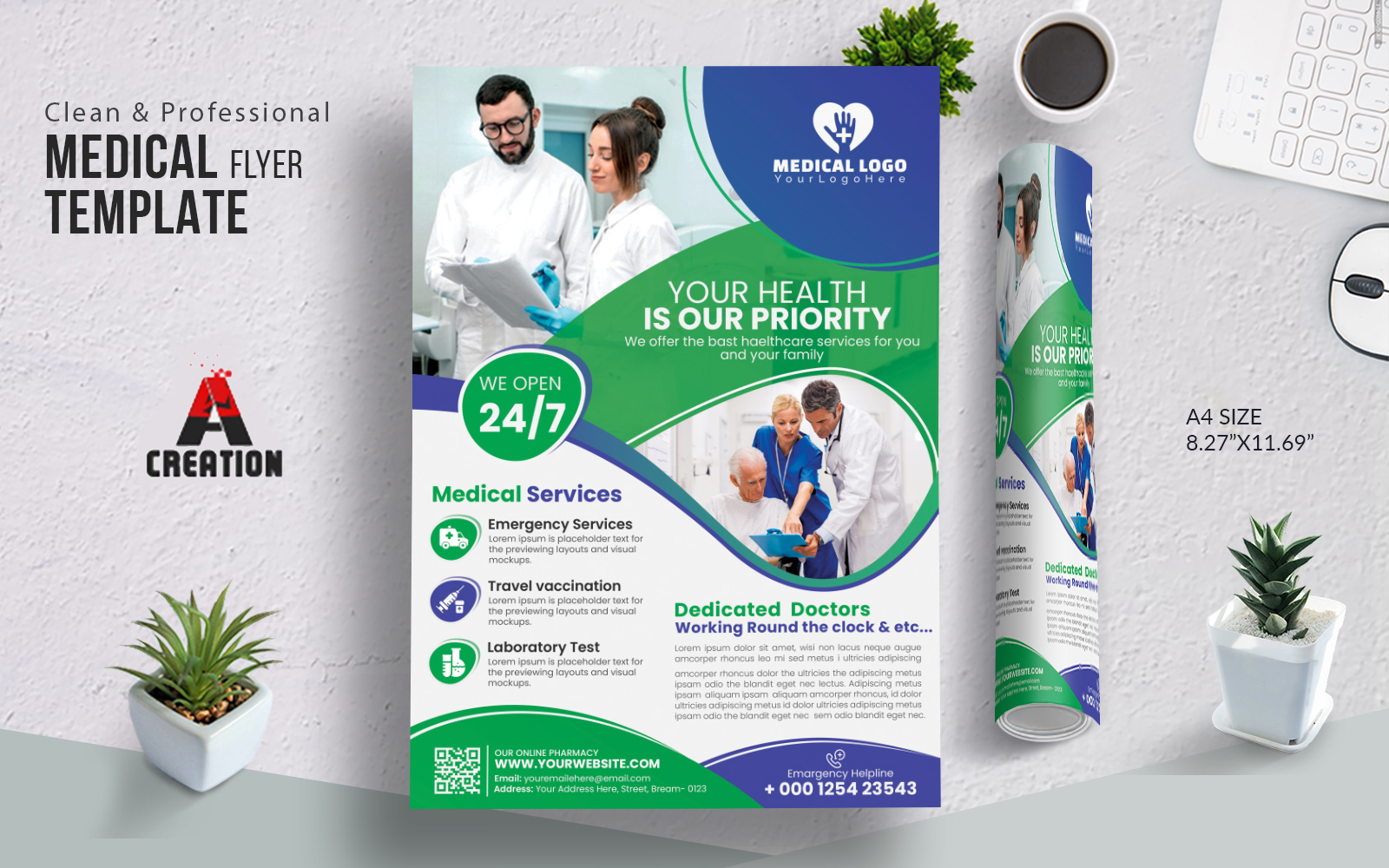 Medical Healthcare Flyer Template Layout