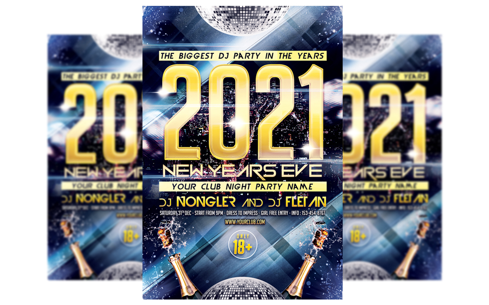 New Year Party Flyer Template #5