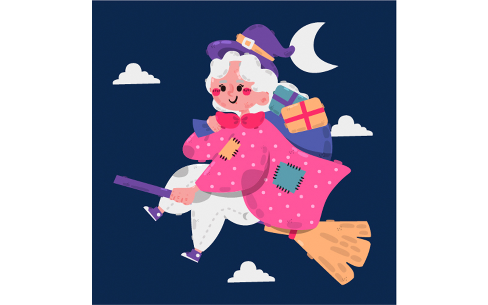 Cartoon Drawn Witch Character Illustration