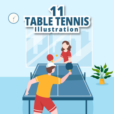 Pong Table Illustrations Templates 286215