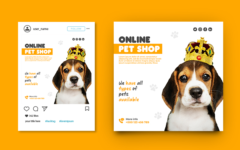 Pet Health Care And Pet Sale Social Media Post Banner Template