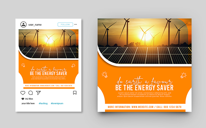 Solar Energy Sale Promotion Social Media Post Banner Template